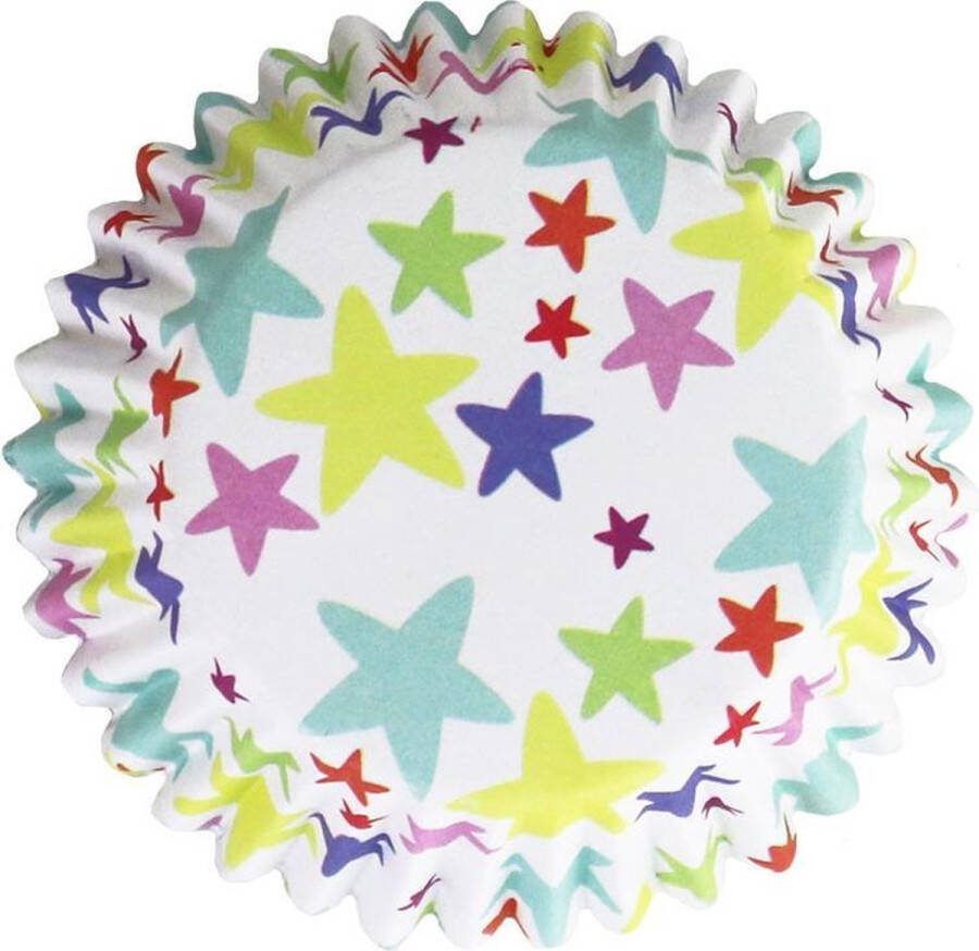 PME Cupcake Vormpjes Papier met Folie Sterren pk 30 Baking Cups
