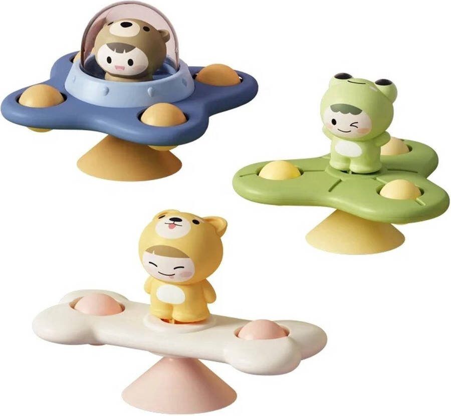 PMIXO Fidget Toys Zuignap Spinner Speelgoed 3 stuks Fidget spinner Sensorisch Speelgoed Baby Badspeelgoed Speelgoed Badspinner NIEUW Kinderen!