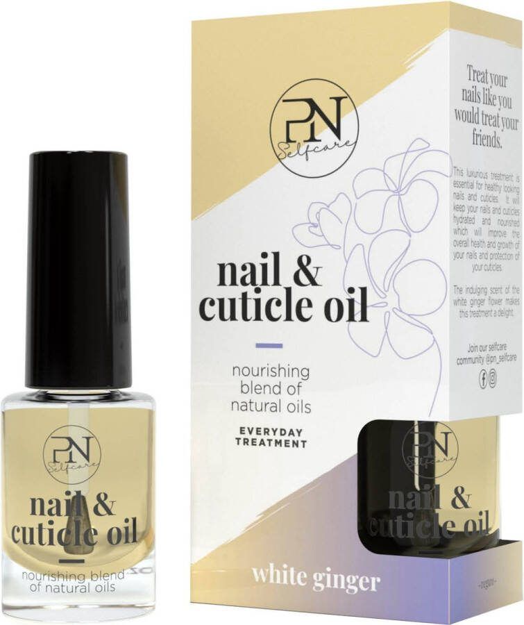 PN SelfCare Nagelriemolie Natuurlijke Nagelverzorging Nagelolie Duurzaam White Ginger Geur 6 ml