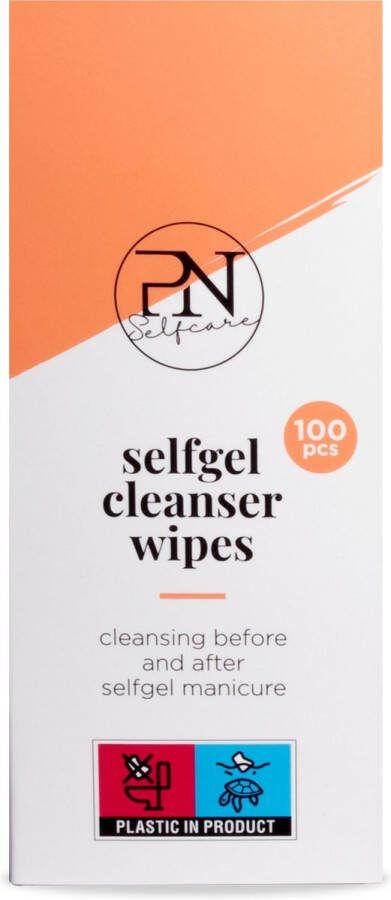 PN SelfCare Nail Wipes Nageldoekjes Gellak Ontvetter Gel Nagellak Reiniger Kleeflaag verwijderen 100 stuks