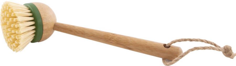 Point-Virgule afwasborstel met vervangbare borstelkop en handvat uit bamboe 23cm