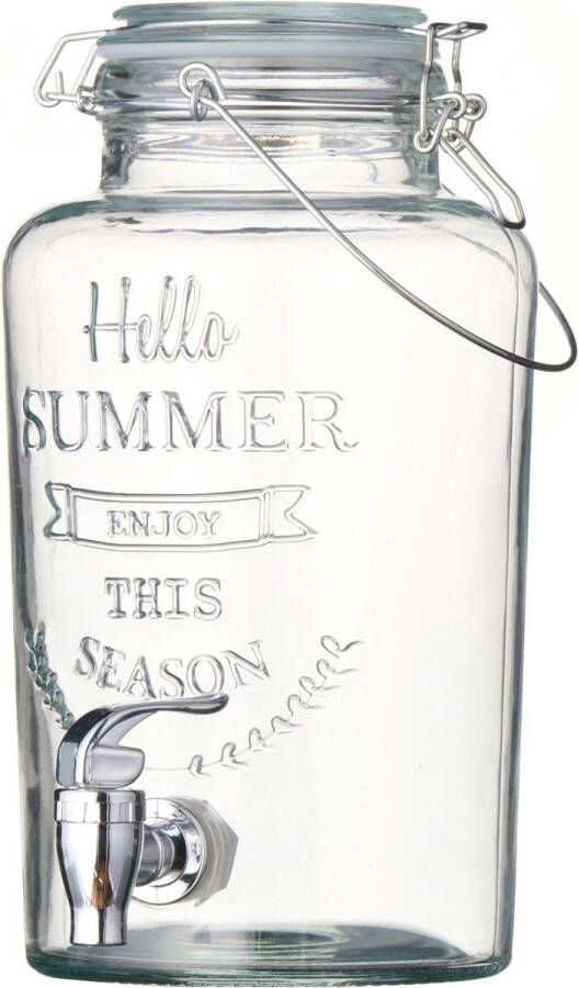 Point-Virgule Drankdispenser Hello Summer Limonadetap Met Kraantje Transparant 3L