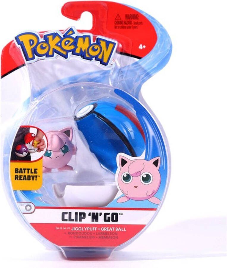 Pokeball Pokemon Speelgoed Clip'N Go W8 Jigglypuff Fidget Toys