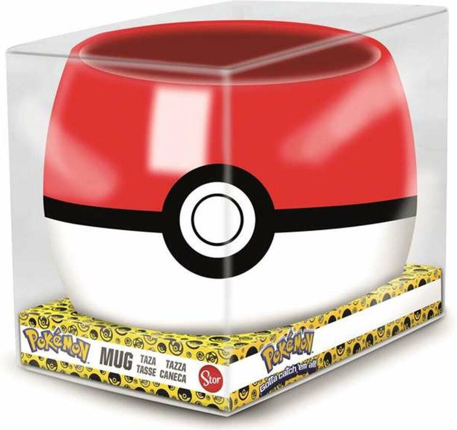 Pokemon Center Kopje met doos Pokémon Pokeball Keramisch 360 ml Zwart