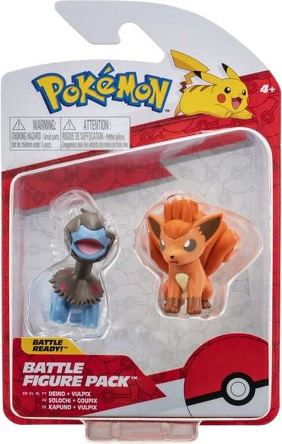 Pokémon Deino & Vulpix – Battle Figure Pack [Speelgoed voor kinderen jongens meisjes | Pokemon Speelfiguur Verzamelfiguur | Sword & Shield GO Elite Trainer Box]