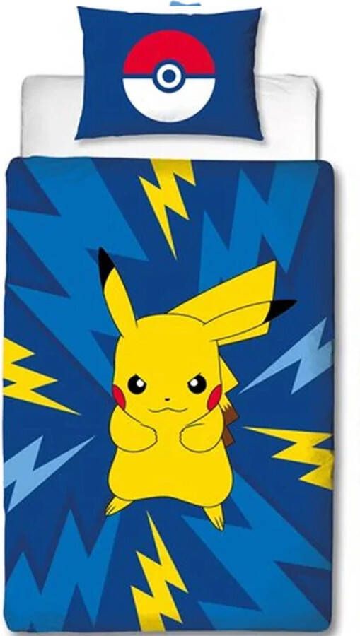 Pokémon Dekbedovertrek Pikachu 140 x 200 cm + 65 x 65 cm Katoen