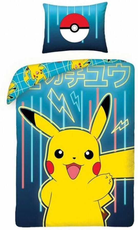 Pokémon Dekbedovertrek Pikachu Eenpersoons 140 x 200 cm Katoen