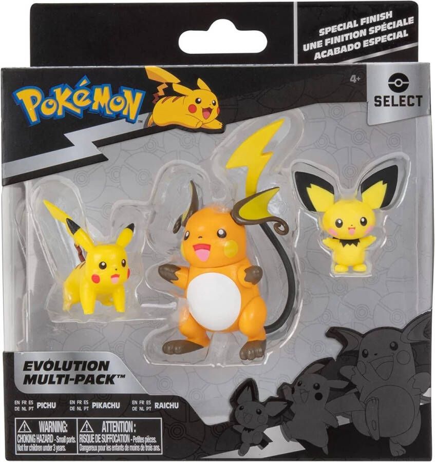 Pokémon Evolution Multi Set Pichu Pikachu en Raichu
