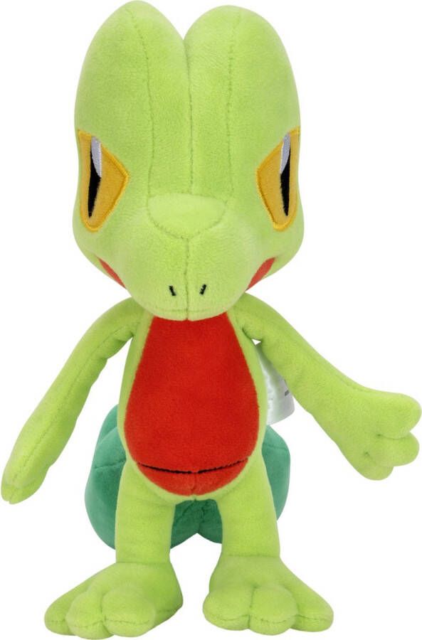 Pokémon Knuffel Treecko Junior 20 Cm Pluche Groen rood