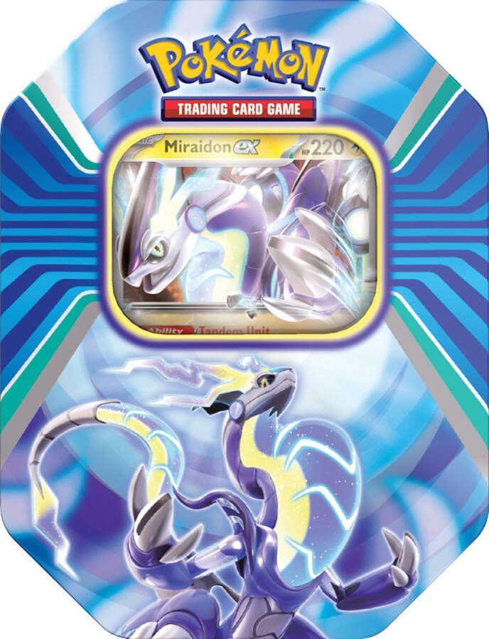 Pokémon Paldea Legends Tin 2023 Miraidon ex Kaarten