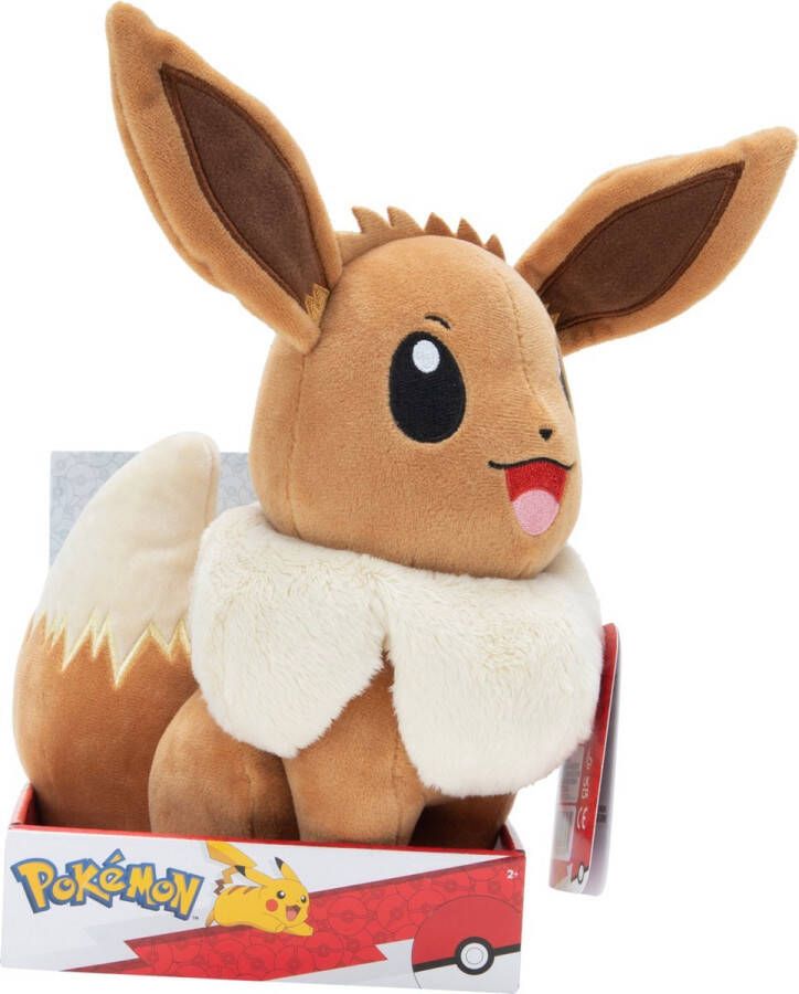 Pokémon knuffel Eevee junior 30 cm pluche bruin