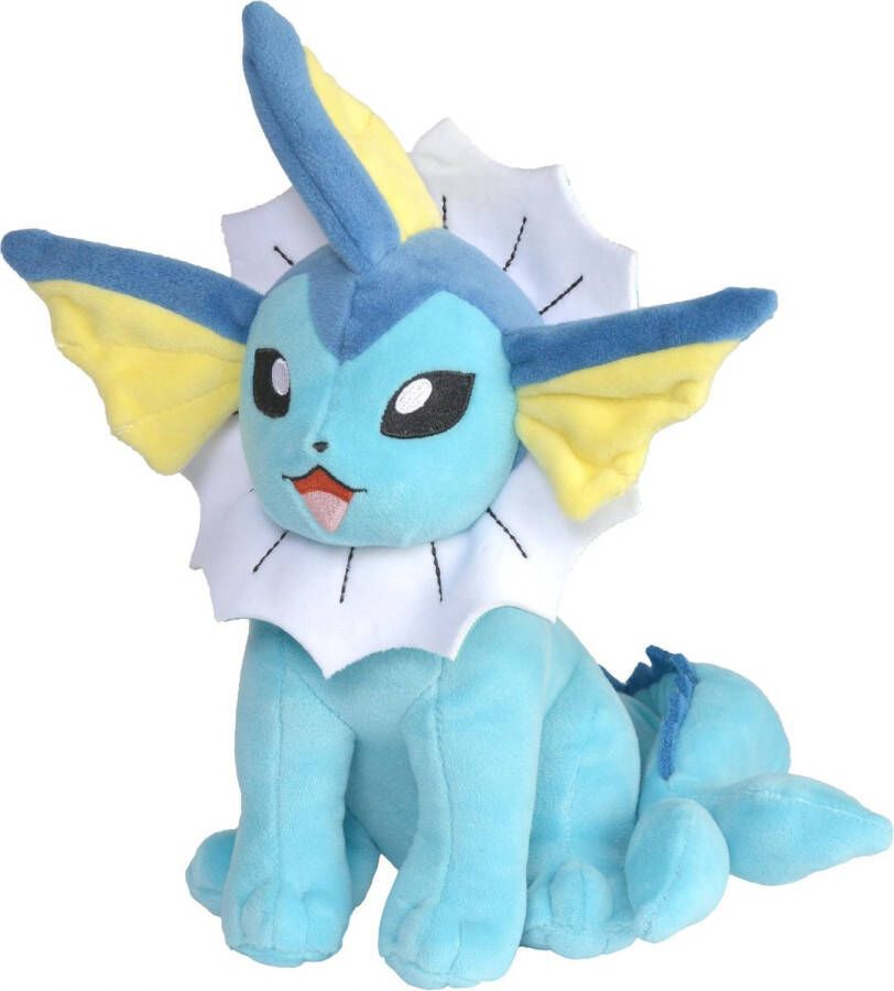 Pokémon Knuffel Vaporeon Junior 24 Cm Pluche Blauw