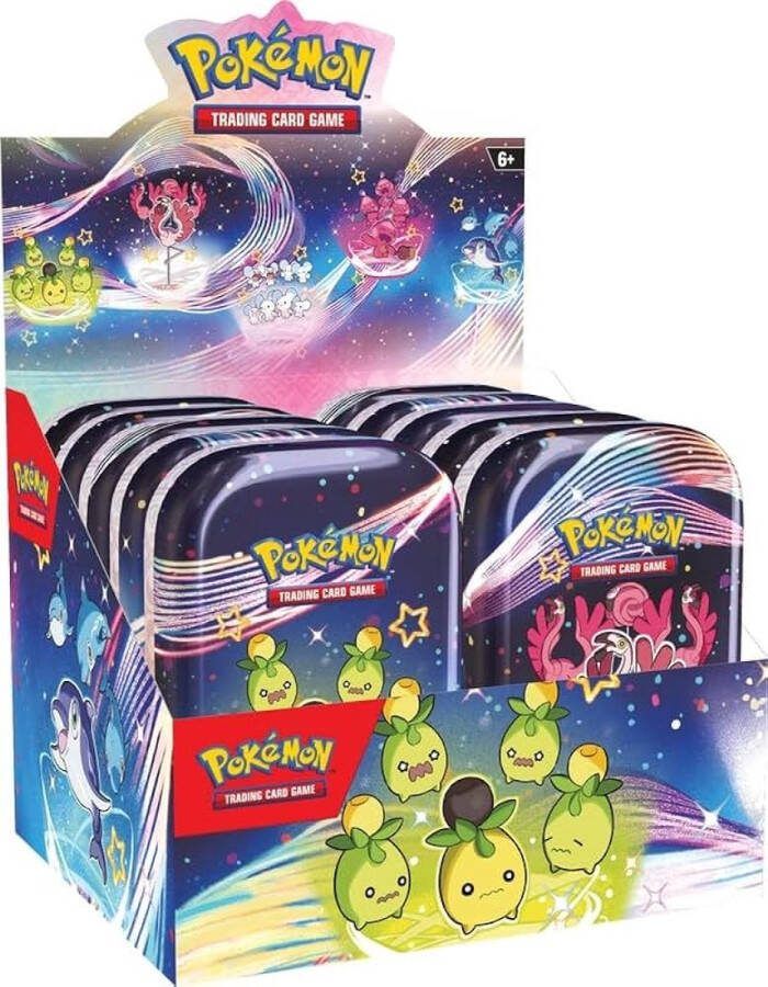 Pokémon Pokemon Paldean Fates Mini Tin BOX 10x Mini Tin Sealed Box Mini Tins 20 Boosterpacks + Tins Pokemon kaarten