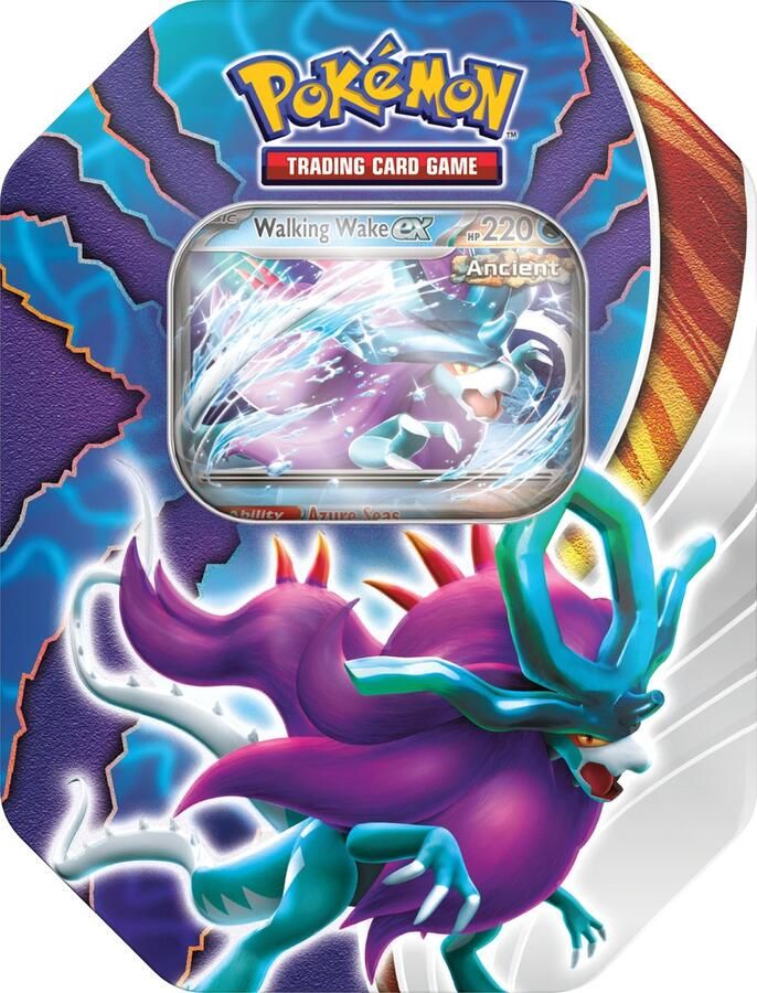 Pokémon Paradox Clash ex Tin Walking Wake Trading Cards Kaarten