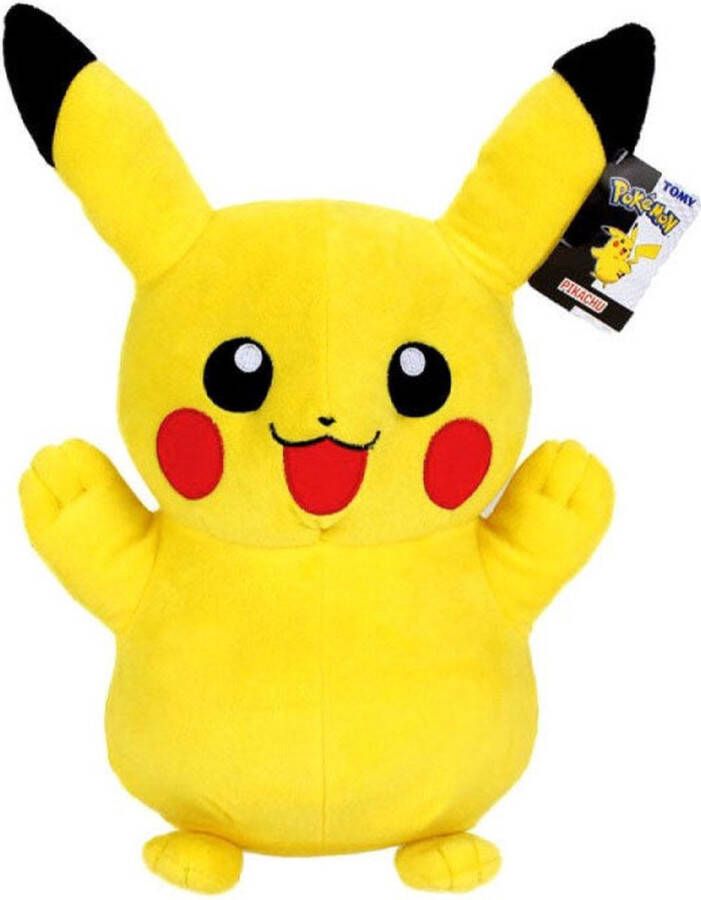 Pokémon Pokemon Pikachu Lachend Grote Knuffel XXL Pluche Speelgoed Tomy 45 cm