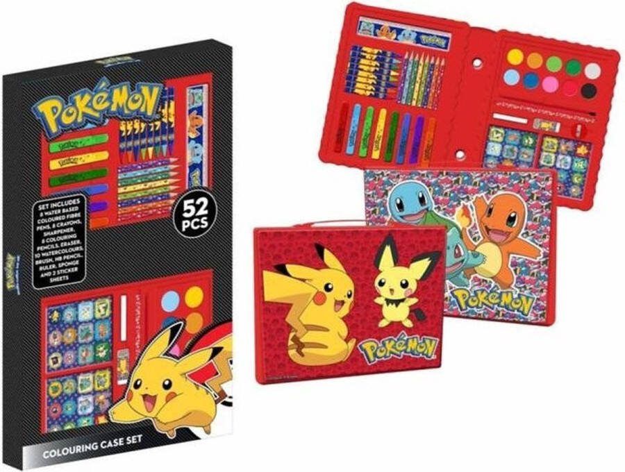 Pokémon Pokemon Tekendoos knutseldoos knutsel koffer Etui 44 stuks