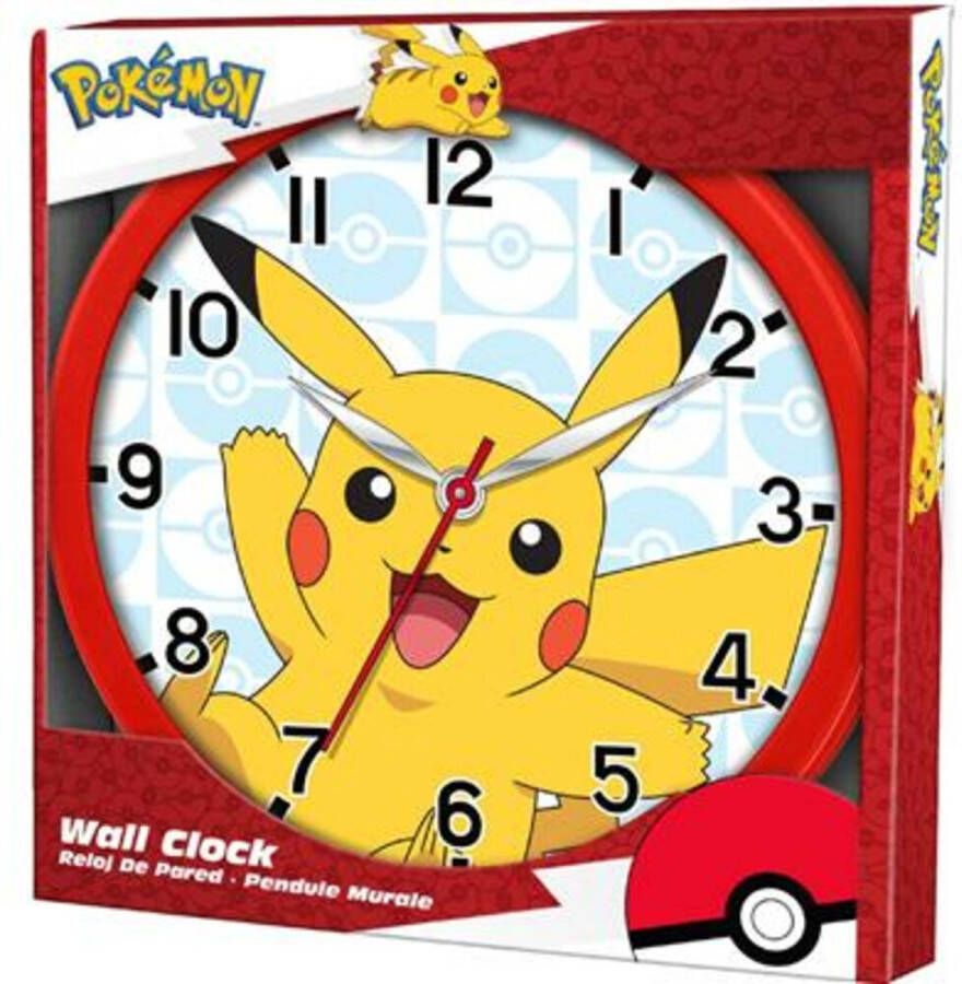 Pokémon Pokemon Wandklok Pikachu super gave klok