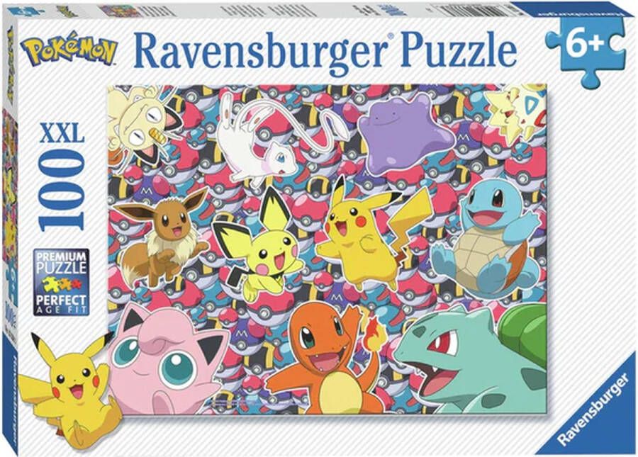 Ravensburger puzzel 100 stukjes XXL Pokemon klaar voor de strijd
