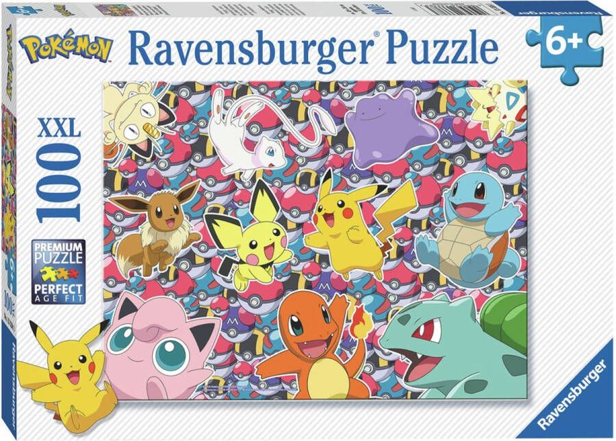 Ravensburger puzzel 100 stukjes XXL Pokemon klaar voor de strijd