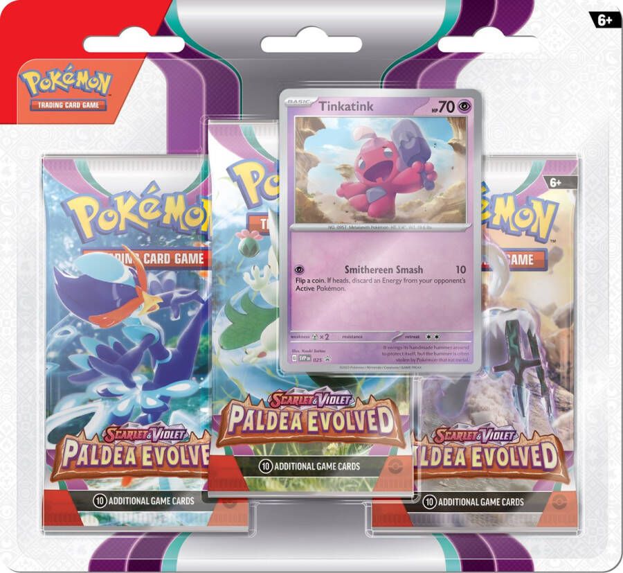 Pokémon Scarlet & Violet Paldea Evolved 3BoosterBlister Tinkatink Kaarten