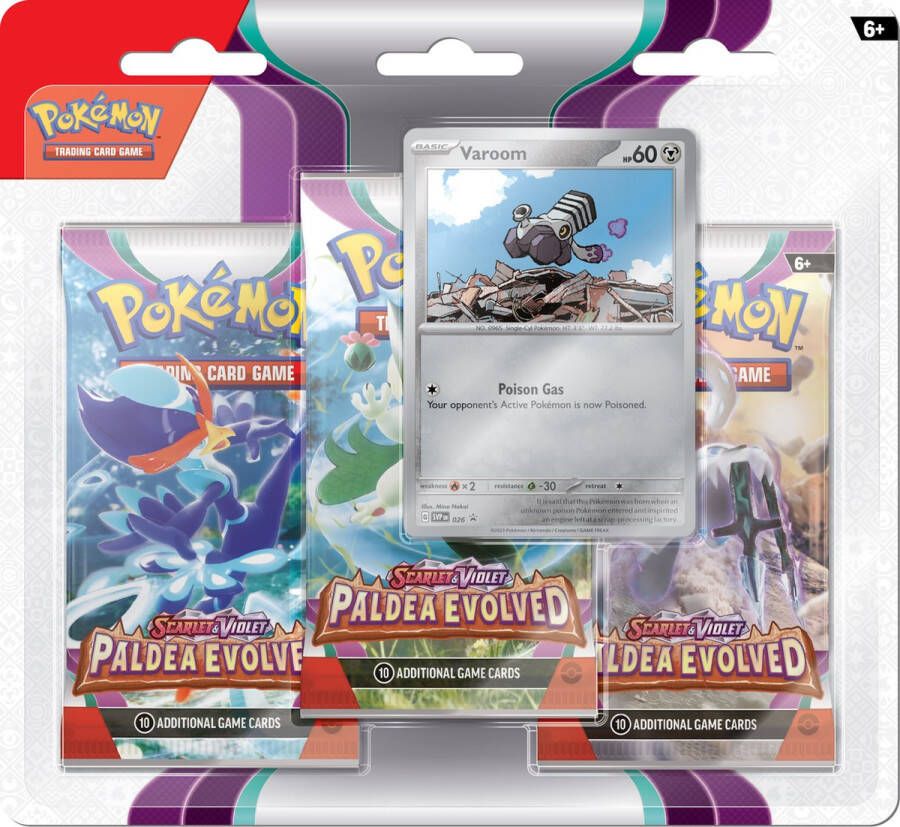 Pokémon Scarlet & Violet Paldea Evolved 3BoosterBlister Varoom Kaarten