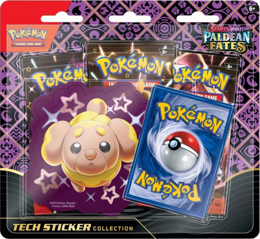 Pokémon Scarlet & Violet Paldean Fates Sticker Blister Fidough Kaarten
