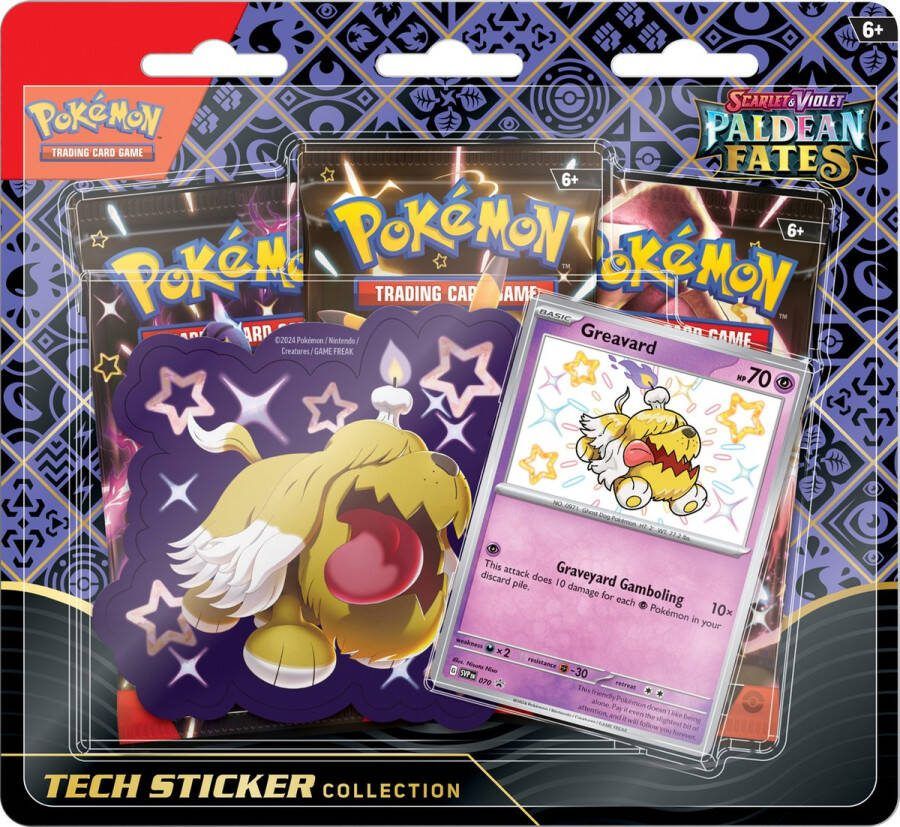 Pokémon Scarlet & Violet Paldean Fates Sticker Blister Greavard- Kaarten