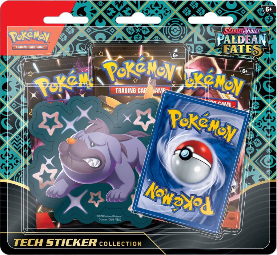 Pokémon Scarlet & Violet Paldean Fates Sticker Blister Maschiff Kaarten