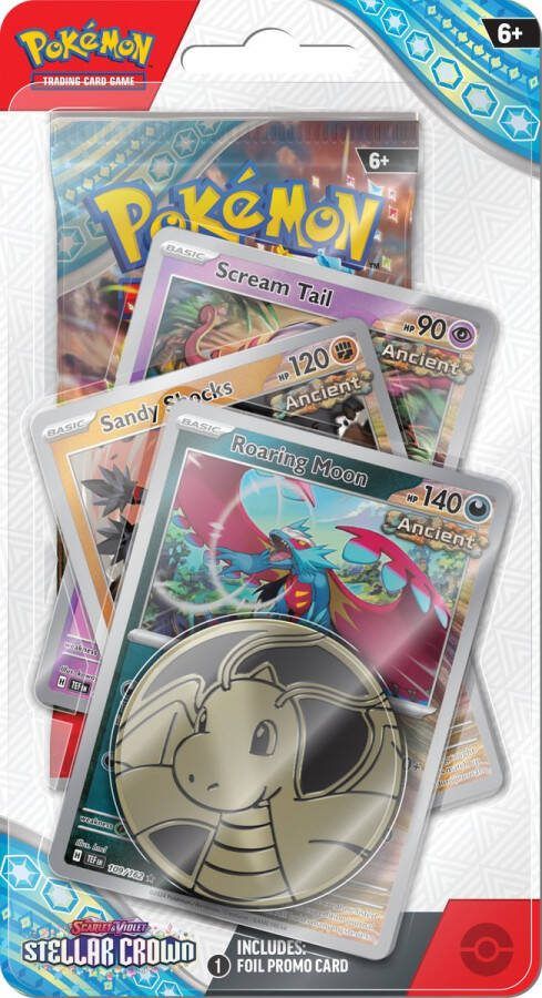 Pokémon Scarlet & Violet Stellar Crown Premium Checklane Roaring Moon Trading Cards Kaarten