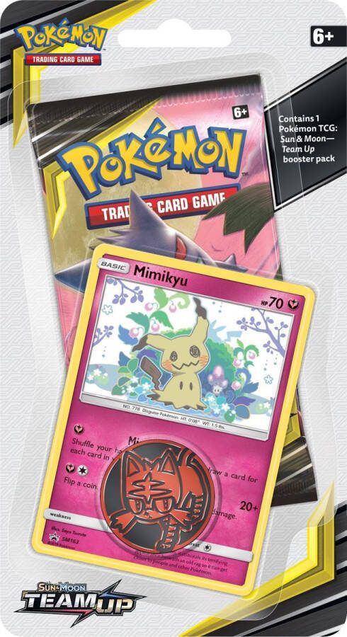 Pokémon Sun & Moon Team Up Checklane Blister Mimikyu Kaarten