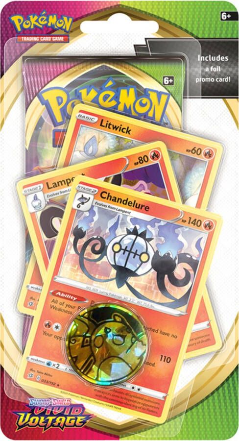 Pokémon Sword & Shield Vivid Voltage Premium Checklane Chandelure Kaarten