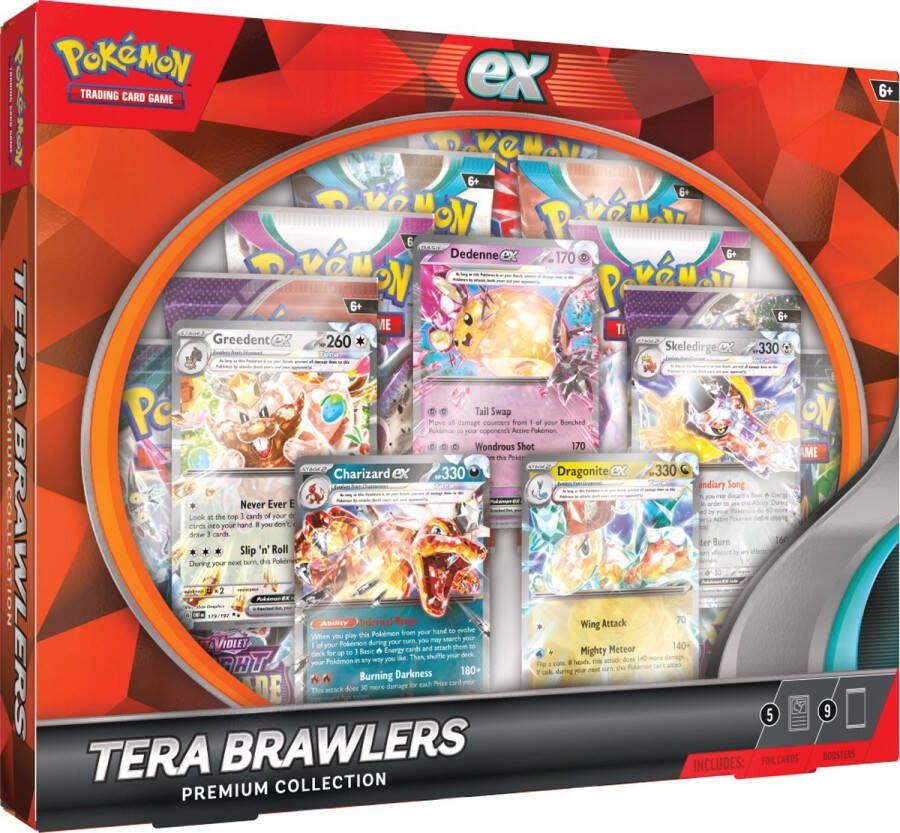 Pokémon Tera Brawlers Premium Collection Trading Cards Kaarten