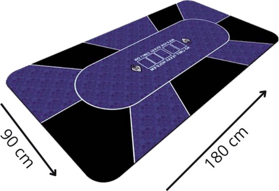 Poker Merchant Pokermat speelkleed kaartmat poker las vegas paars 180 x 90 cm incl. oprol koker incl. draagtas waterafstotend antislip 2 tot 9 pers