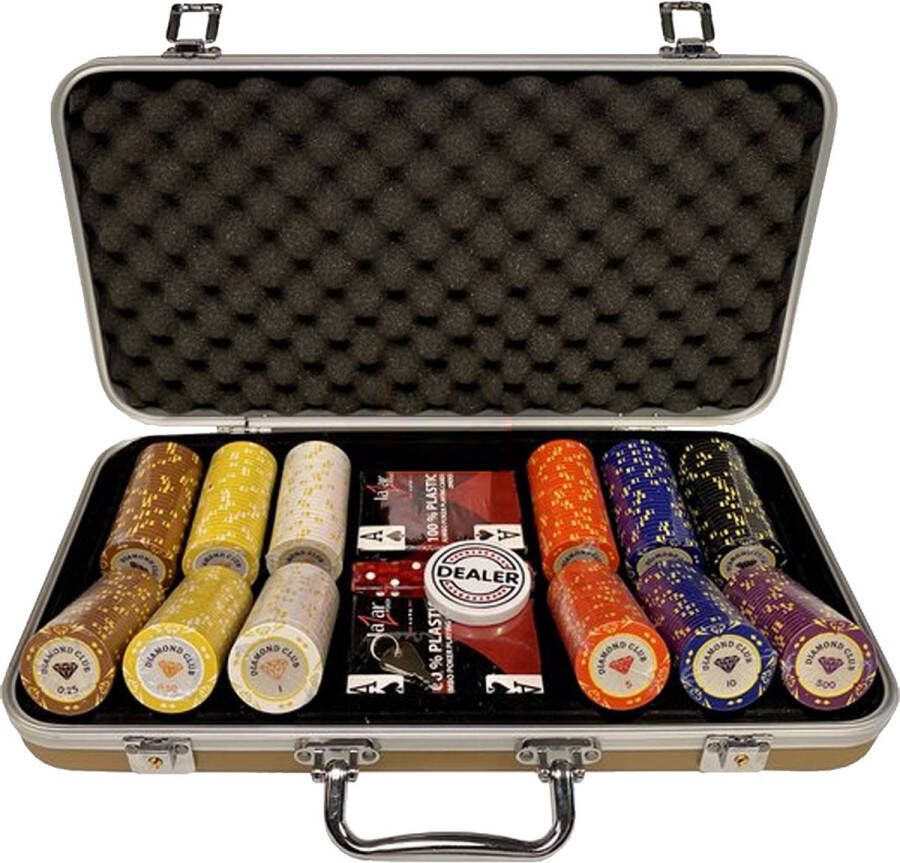 Poker Merchant Pokerset Diamond Club 300pcs Clay Composite Tournament