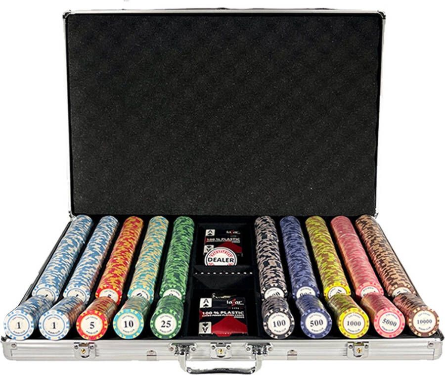 Poker Merchant Pokerset Las Vegas Pokerclub 1000pcs Clay Composite