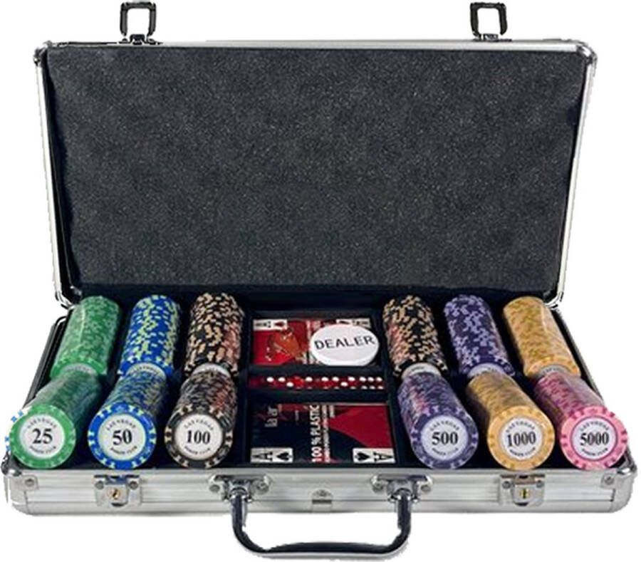 Poker Merchant Pokerset Las Vegas Pokerclub 300pcs Clay Composite