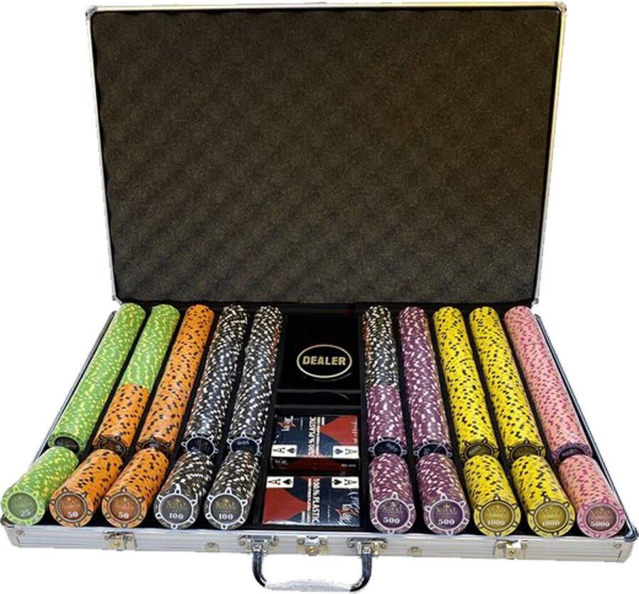 Poker Merchant Pokerset Royal Cardroom 1000pcs Clay Composite Tournament