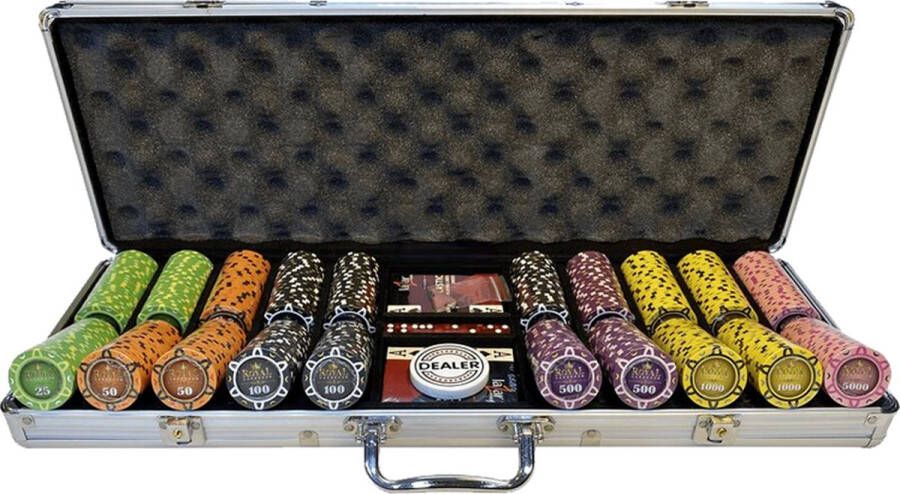 Poker Merchant Pokerset Royal Cardroom 500pcs Clay Composite Tournament