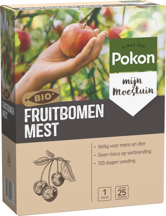 Pokon Bio Fruitbomen Mest 1kg Meststof (biologisch) 120 dagen voeding
