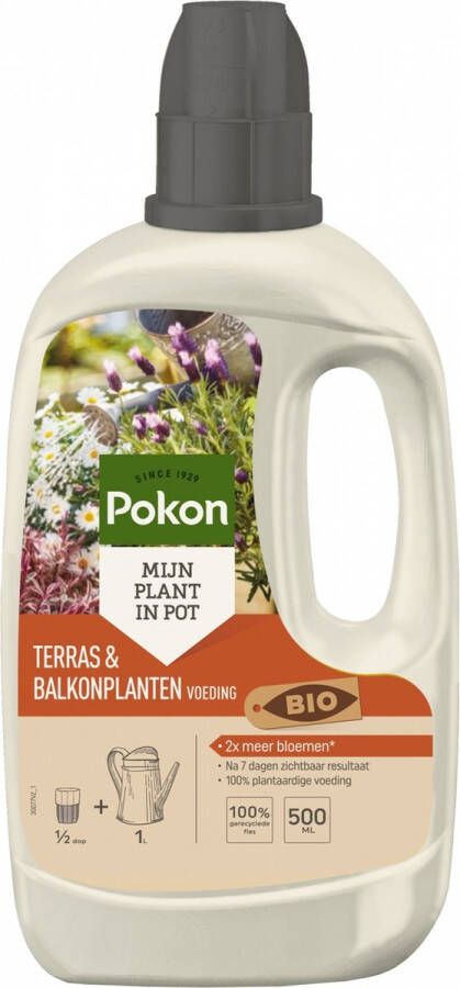 Pokon Bio Terras & Balkon Plantenvoeding 1l Biologische plantenvoeding 14 ml per 1L water