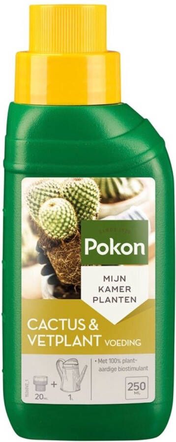 Pokon Cactus & Vetplant voeding 250ml Plantenvoeding 20ml per 1L water Garden Select