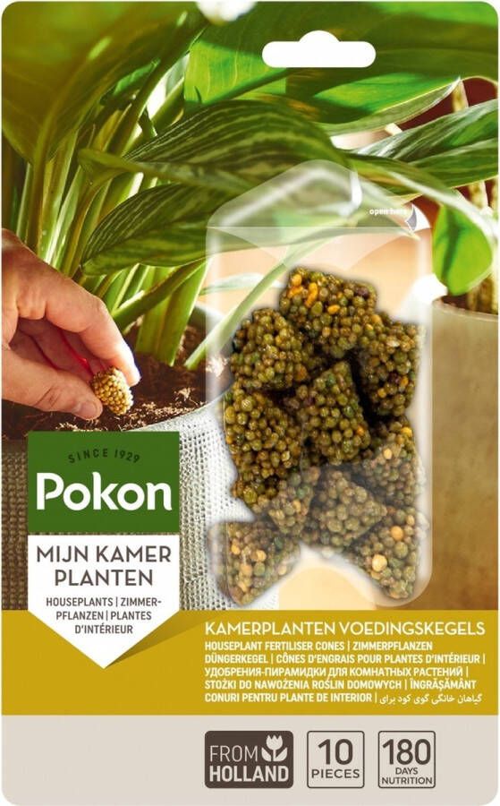 Pokon Kamerplanten Voedingskegels 10st Plantenvoeding 6 maanden voeding