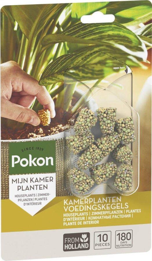 Pokon Kamerplanten Voedingskegels 6x10st Plantenvoeding 6 maanden voeding