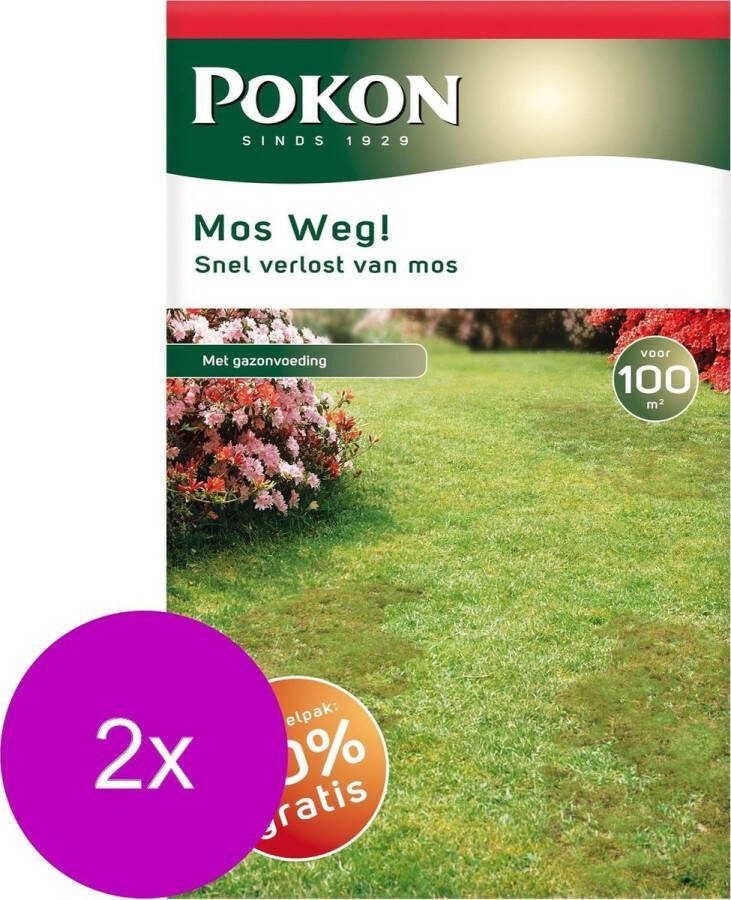 Pokon Mos Weg! Algen- Mosbestrijding 2 x 100 m2