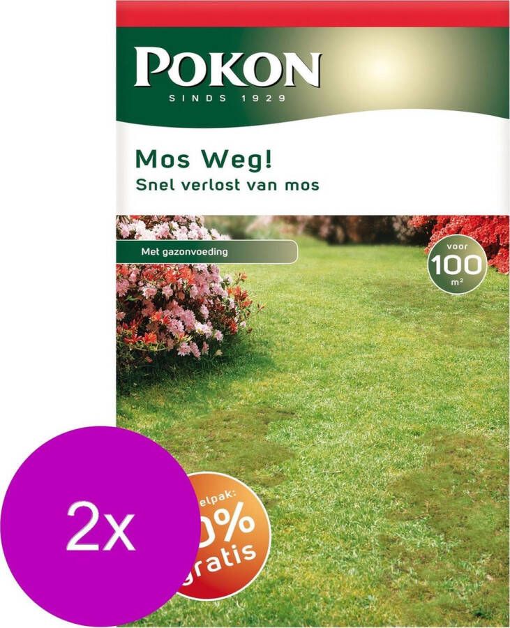 Pokon Mos Weg! Algen- Mosbestrijding 2 x 3.5 kg