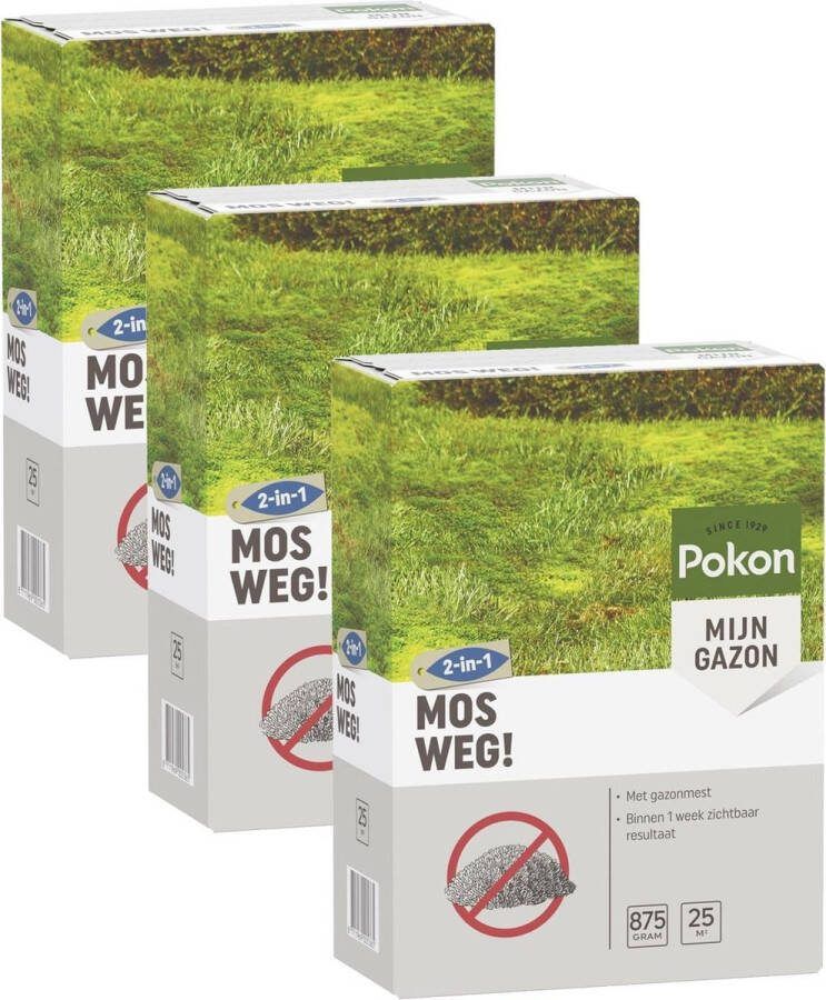 Pokon Mos Weg! Algen- Mosbestrijding 3 x 25 m2