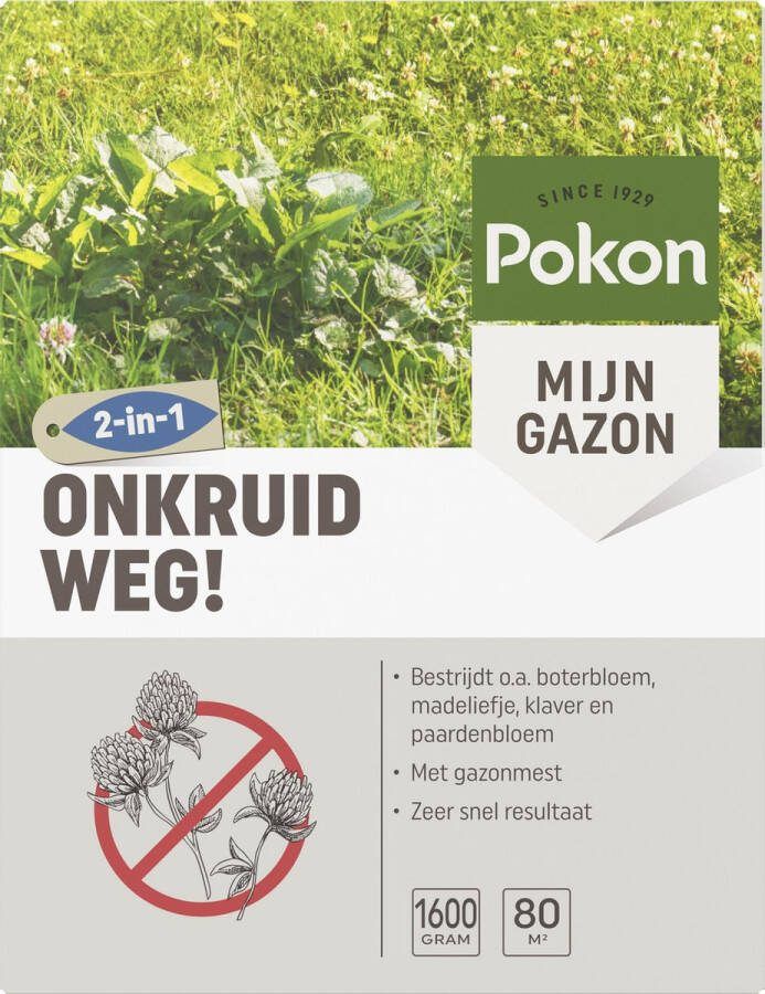 Pokon Onkruid Weg! 1 6kg Onkruidverdelger Geschikt voor 80m² Onkruidbestrijder