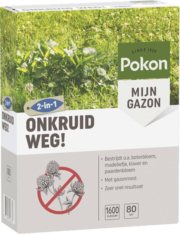 Pokon Onkruid Weg! 1 6kg Onkruidverdelger Geschikt voor 80m² Onkruidbestrijder