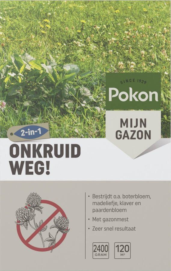 Pokon Onkruid Weg! 2 4kg Onkruidverdelger Geschikt voor 120m² Onkruidbestrijder