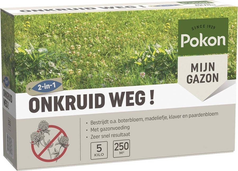Pokon Onkruid Weg! 5kg Onkruidverdelger Geschikt voor 250m² Onkruidbestrijder